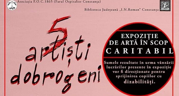 Cinci artiști dobrogeni vernisează CARITABIL la Biblioteca Județeană Constanța