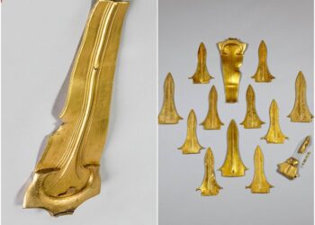 Spada din aur, unicat în Europa, din Tezaurul de la Perșinari