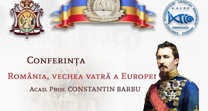 Academicianul Constantin Barbu conferențiază la Constanța despre „România, vechea vatră a Europei”