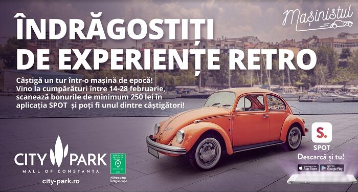 Expoziție inedită de mașini retro la City Park Mall Constanța, în luna iubirii