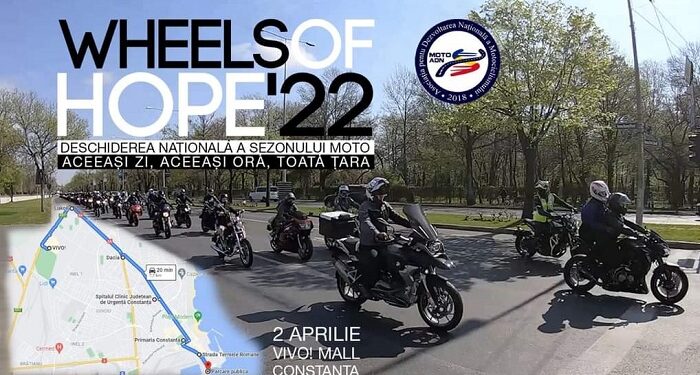 PARADĂ a motocicliștilor, Wheels of Hope`22, în deschiderea națională a sezonului moto 2022