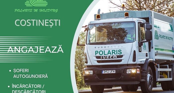 Polaris M Holding Costinești angajează șoferi autogunoiere și încărcători