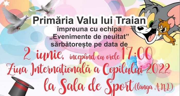 Primăria Valu lui Traian sărbătorește Ziua Internațională a Copilului