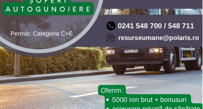 Polaris M Holding Constanța angajează șoferi de autogunoiere