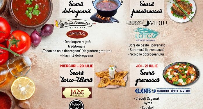 ZILELE ORAȘULUI OVIDIU: Festivalul gastronomic al etniilor din Dobrogea, 18-21 iulie