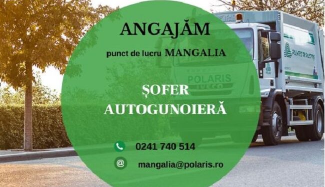 Polaris M Holding Mangalia angajează șofer autogunoieră