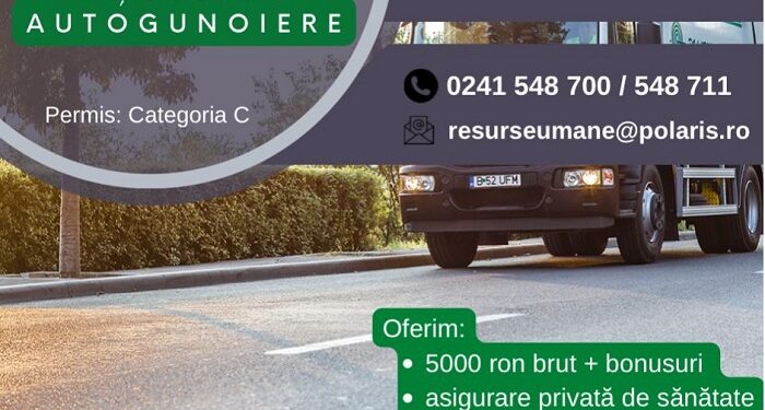 Polaris M Holding Constanța angajează șoferi autogunoiere