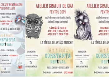 Ateliere de grafică pentru copii, în Piața Ovidiu, sâmbătă și duminică