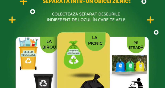 POLARIS: Colectează separat deșeurile nu doar ACASĂ, ci și la serviciu sau la picnic
