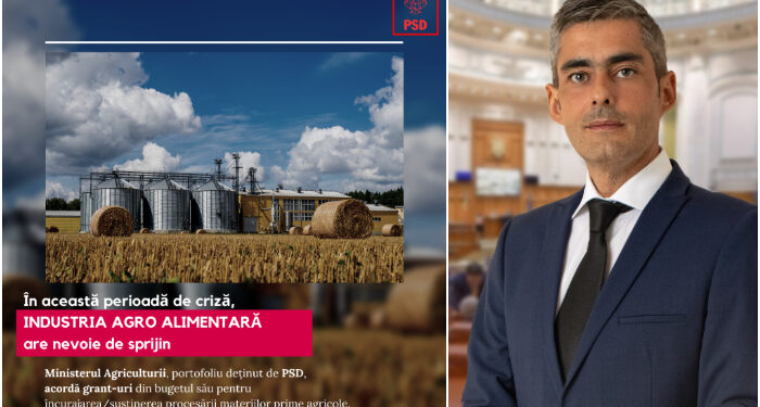 Lungoci (PSD): Ministerul Agriculturii, portofoliu PSD, acordă 200 de milioane de euro pentru încurajarea/susținerea procesării materiilor prime agricole