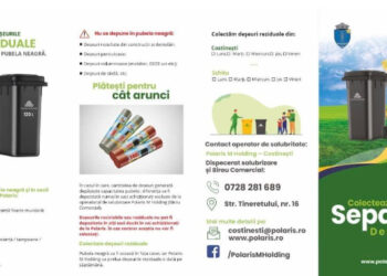 Polaris M Holding oferă, GRATUIT, pubele pentru deșeuri în Costinești și Schitu
