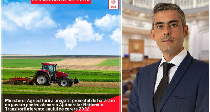 Lungoci (PSD): Fermierii primesc la timp sumele cuvenite astfel încât să poată pregăti culturile pentru noul an agricol