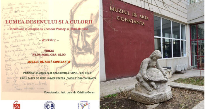 Workshop cu studenți, privind relația desen – culoare în creația artistică, la Muzeul de Artă Constanța