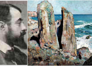 Muzeele Dobrogei: La Topalu, puteți admira pictura „Stânci la mare (Capul Caliacra)”