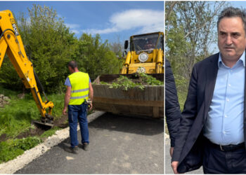 Regia Județeană de Drumuri a reluat asfaltarea pe drumul județean DJ393 Arsa-Albești-Coroana