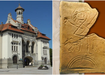 MINAC expune o țiglă veche de cca 1500 de ani cu reprezentarea Profetului Daniel, descoperită la Capidava