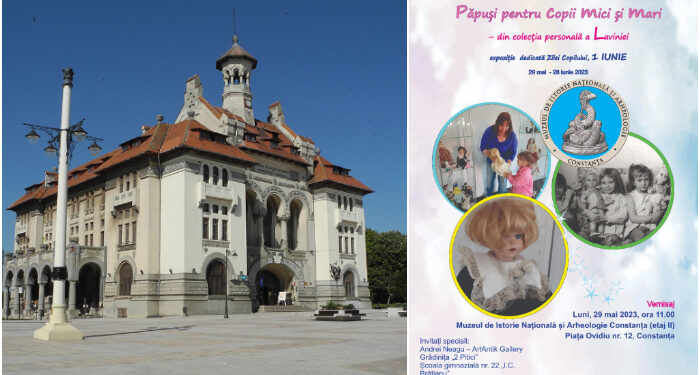 Expoziția Păpuși pentru copii mici și mari, din colecția personală a Laviniei Dumitrașcu, cercetător MINAC