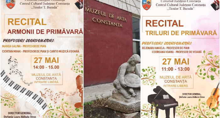 Recitaluri de primăvară ale cursanților Centrului Cultural Județean Constanța ,,Teodor T. Burada”, la Muzeul de Artă Constanța
