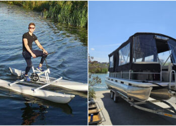 Din iunie, locuitorii orașului Ovidiu se pot plimba, GRATUIT, cu trimaranul, pe lacul Siutghiol
