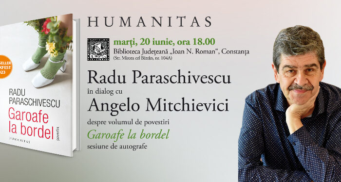 ”Garoafe la Bordel” – Radu Paraschivescu, lansare de carte la Biblioteca Județeană Constanța