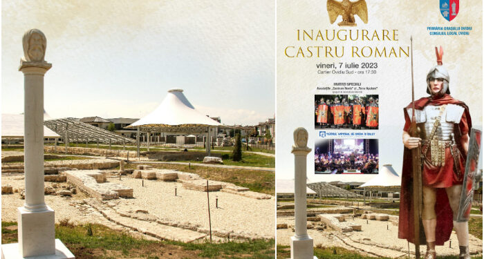 Soldații romani și artiștii TNOB inaugurează Castrul Roman din orașul Ovidiu