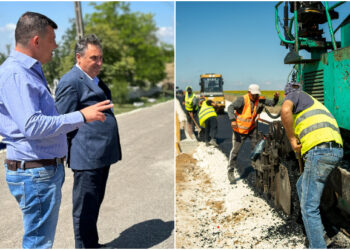 Drumuri Județene Constanța : DJ 393 Albești – Coroana, aproape de primul strat de asfalt