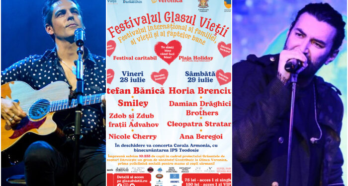Ștefan Bănică Jr. și Smiley cântă la festivalul caritabil Glasul Vieții, în Eforie Nord