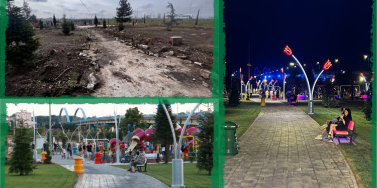 FOTO Parcul Nord din Medgidia, înainte și după modernizare