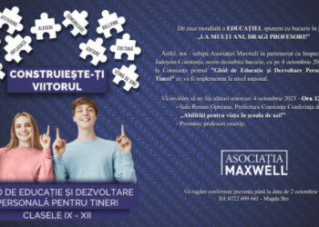 Asociația Maxwell România lansează, la Constanța, Ghidul de educație și dezvoltare personală pentru elevii de liceu, „Construiește-ți viitorul”