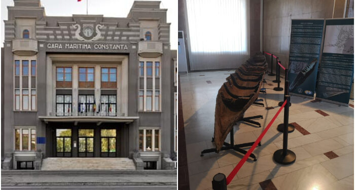 Barcă de tip monoxilă, veche de peste 800 de ani, găzduită de Gara Maritimă a Portului Constanța