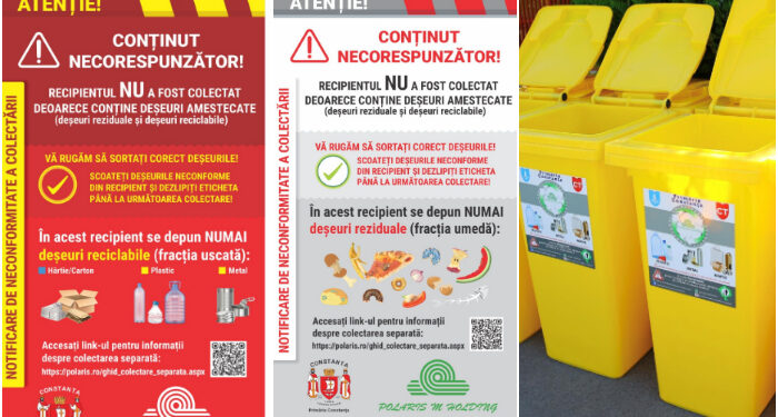 Polaris M Holding nu va mai colecta recipientele în care deșeurile reziduale sunt amestecate cu cele reciclabile
