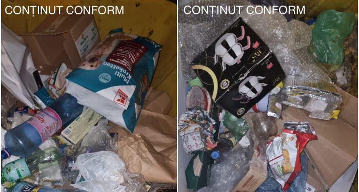 Inspectorii POLARIS au găsit 6 containere galbene cu deșeuri colectate corect
