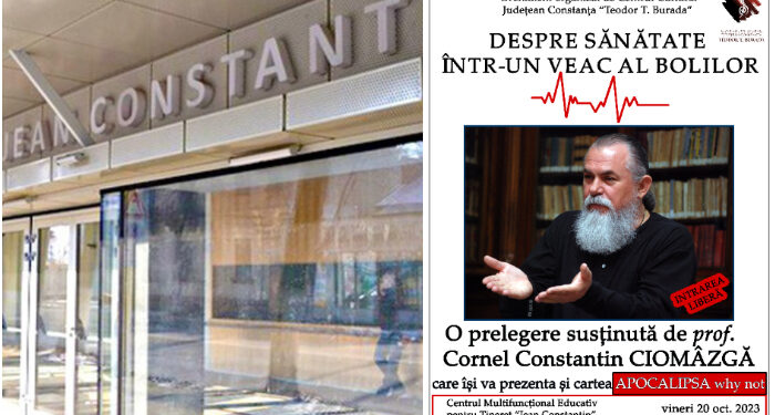 „DESPRE SĂNĂTATE, ÎNTR-UN VEAC AL BOLILOR”, cu scriitorul Cornel Constantin Ciomâzgă, la Centrul Jean Constantin