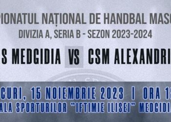 Handbaliștii de la CS Medgidia întâlnesc miercuri echipa CSM Alexandria