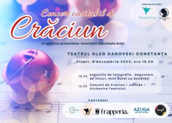 Concert caritabil de Crăciun, organizat la TNOB de Asociația Dăruiește Aripi, în sprijinul copiilor cu cancer