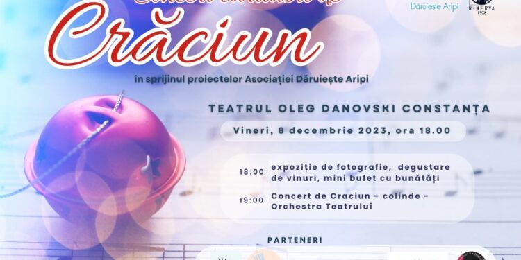 Concert caritabil de Crăciun, organizat la TNOB de Asociația Dăruiește Aripi, în sprijinul copiilor cu cancer