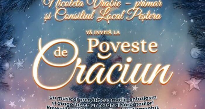 „Poveste de Crăciun”: Un show memorabil organizat de Consiliul Local Peștera