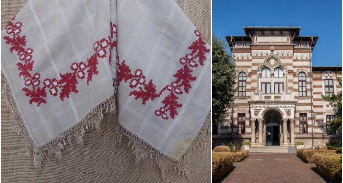 Muzeul de Artă Populară Constanța expune o față de masă dobrogeană, din Ion Corvin, cusută acum un secol