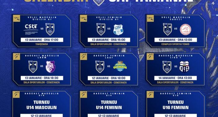 Sportivii de la CSM Constanța dispută în acest weekend meciuri importante de volei și baschet