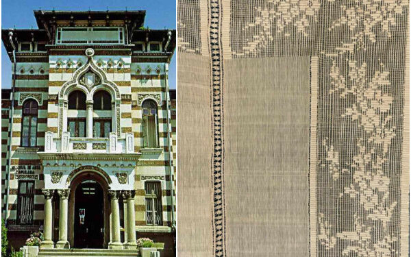 Față de masă din borangic – exponat de TEZAUR la Muzeul de Artă Populară Constanța