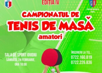 Start înscrieri pentru CUPA OVIDIU la tenis de masă, a patra ediție