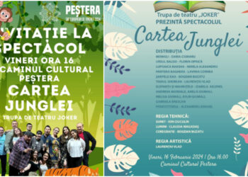 Spectacol de teatru al trupei JOKER din Medgidia, la Căminul Cultural din Peștera