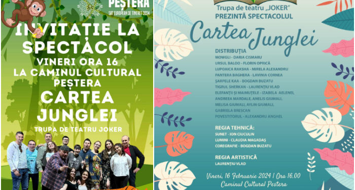 Spectacol de teatru al trupei JOKER din Medgidia, la Căminul Cultural din Peștera