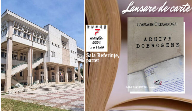 „Arhive dobrogene” – Constantin Cheramidoglu, lansare de carte la Biblioteca Județeană Constanța