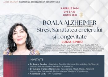 „Boala Alzheimer – Stres, sănătatea creierului și longevitate”: Seminar GRATUIT de educație medicală, organizat pe 5 aprilie