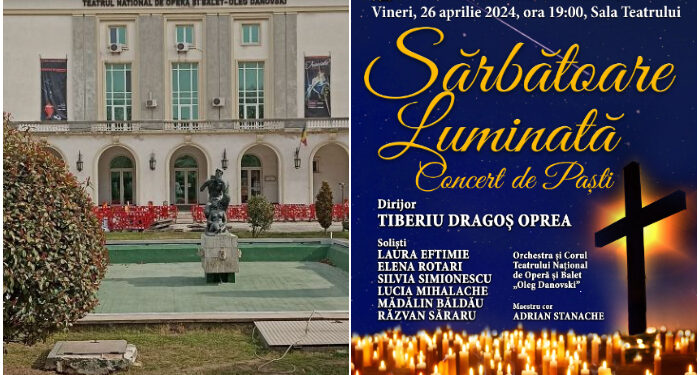 SĂRBĂTOARE LUMINATĂ – Concert de Paști la Teatrul „Oleg Danovski”, vineri, 26 aprilie