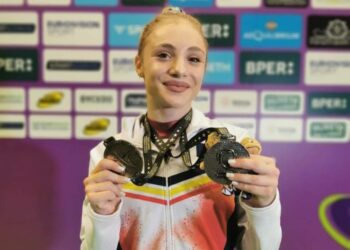 Dublă de argint la Europene, pentru gimnasta Sabrina Maneca Voinea de la CSM Constanța!