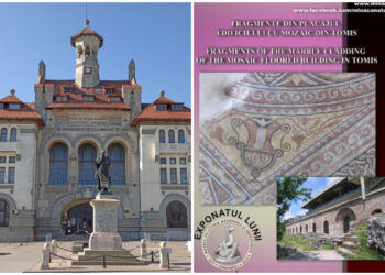 Fragmente din impresionantul placaj al Edificiului cu mozaic din Tomis, expuse la MINAC