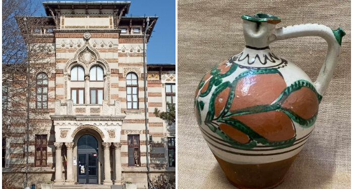 Vechi ulcior de nuntă din Țara Oașului, expus la Muzeul de Artă Populară Constanța