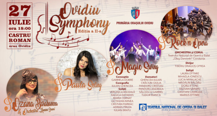 Primăria orașului Ovidiu vă invită, sâmbătă, 2️7 iulie, 2024 la OVIDIU SYMPHONY, ediția a II-a